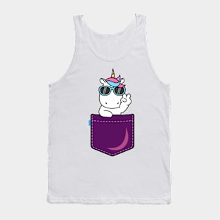 Pocket Unicorn | Cute illustration Tank Top